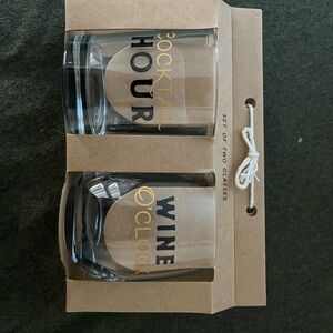 Demdaco Clear Glass Pair